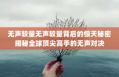无声较量无声较量背后的惊天秘密揭秘全球顶尖高手的无声对决