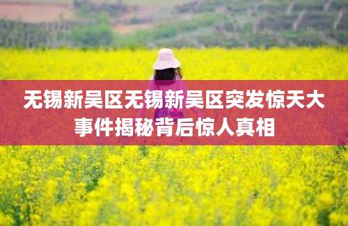无锡新吴区无锡新吴区突发惊天大事件揭秘背后惊人真相
