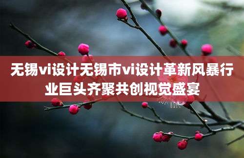 无锡vi设计无锡市vi设计革新风暴行业巨头齐聚共创视觉盛宴
