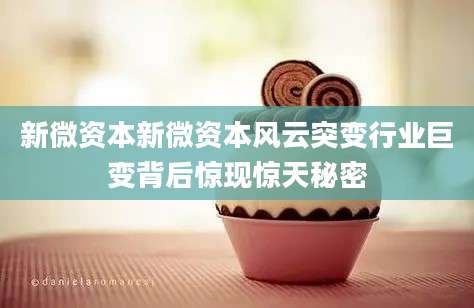 新微资本新微资本风云突变行业巨变背后惊现惊天秘密