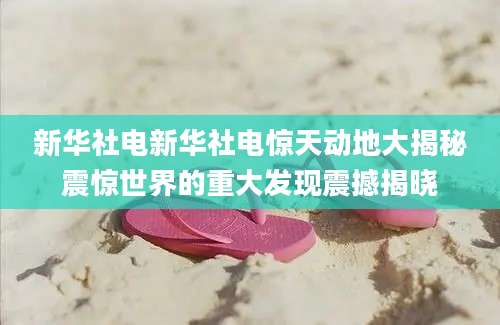 新华社电新华社电惊天动地大揭秘震惊世界的重大发现震撼揭晓