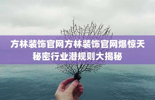 方林装饰官网方林装饰官网爆惊天秘密行业潜规则大揭秘