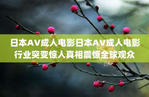 日本AV成人电影日本AV成人电影行业突变惊人真相震惊全球观众