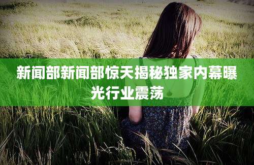 新闻部新闻部惊天揭秘独家内幕曝光行业震荡