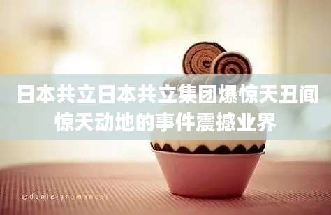 日本共立日本共立集团爆惊天丑闻惊天动地的事件震撼业界
