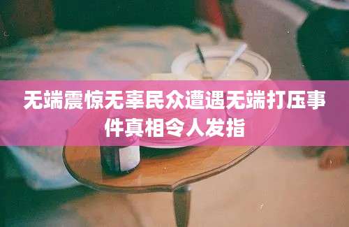 无端震惊无辜民众遭遇无端打压事件真相令人发指