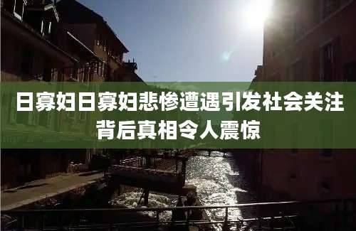 日寡妇日寡妇悲惨遭遇引发社会关注背后真相令人震惊