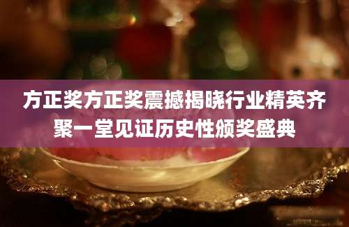 方正奖方正奖震撼揭晓行业精英齐聚一堂见证历史性颁奖盛典