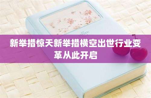新举措惊天新举措横空出世行业变革从此开启