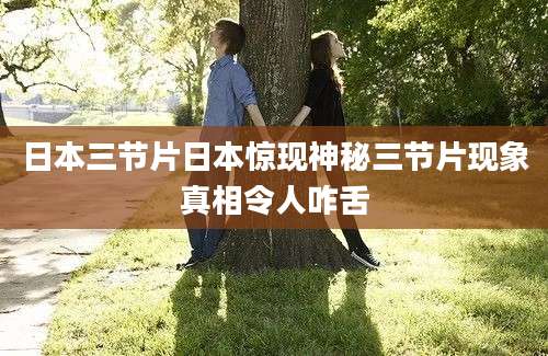 日本三节片日本惊现神秘三节片现象真相令人咋舌
