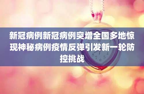 新冠病例新冠病例突增全国多地惊现神秘病例疫情反弹引发新一轮防控挑战