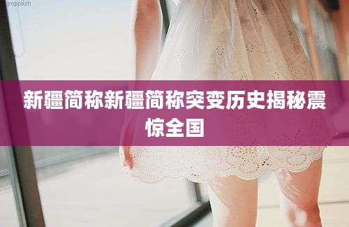 新疆简称新疆简称突变历史揭秘震惊全国