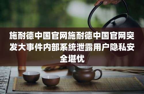 施耐德中国官网施耐德中国官网突发大事件内部系统泄露用户隐私安全堪忧