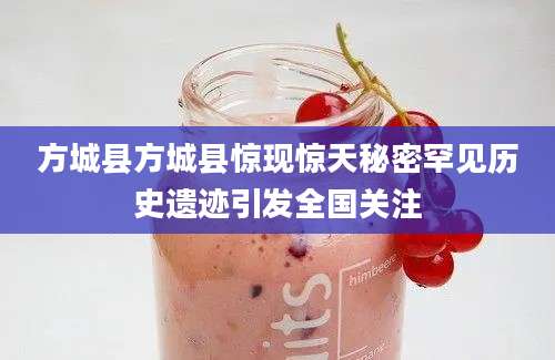 方城县方城县惊现惊天秘密罕见历史遗迹引发全国关注