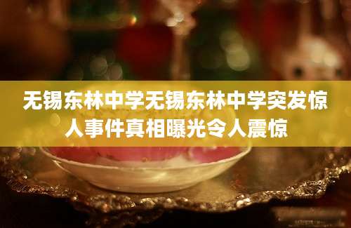无锡东林中学无锡东林中学突发惊人事件真相曝光令人震惊
