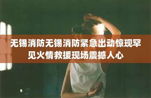无锡消防无锡消防紧急出动惊现罕见火情救援现场震撼人心