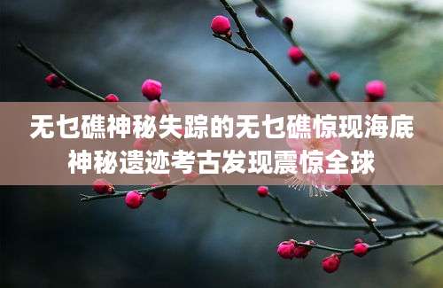 无乜礁神秘失踪的无乜礁惊现海底神秘遗迹考古发现震惊全球