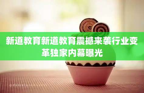 新道教育新道教育震撼来袭行业变革独家内幕曝光