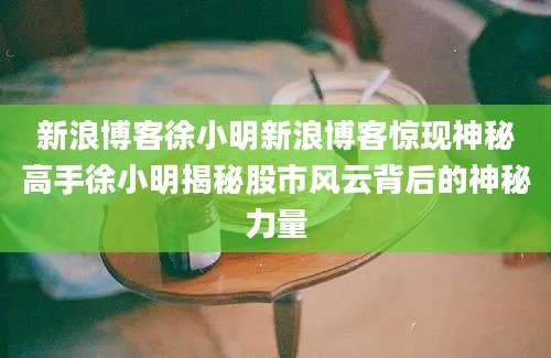新浪博客徐小明新浪博客惊现神秘高手徐小明揭秘股市风云背后的神秘力量