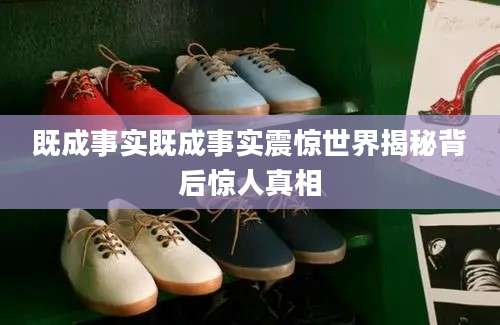 既成事实既成事实震惊世界揭秘背后惊人真相