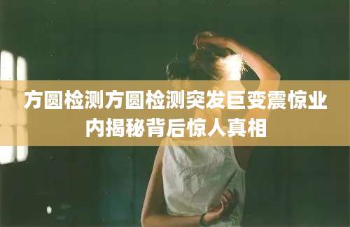 方圆检测方圆检测突发巨变震惊业内揭秘背后惊人真相