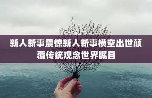 新人新事震惊新人新事横空出世颠覆传统观念世界瞩目