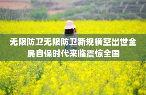 无限防卫无限防卫新规横空出世全民自保时代来临震惊全国