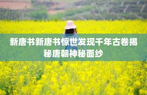新唐书新唐书惊世发现千年古卷揭秘唐朝神秘面纱