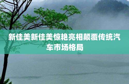 新佳美新佳美惊艳亮相颠覆传统汽车市场格局