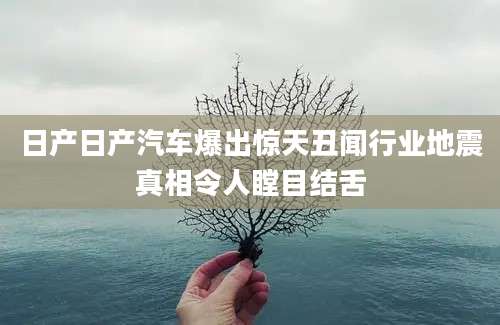 日产日产汽车爆出惊天丑闻行业地震真相令人瞠目结舌