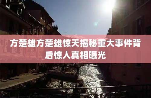 方楚雄方楚雄惊天揭秘重大事件背后惊人真相曝光