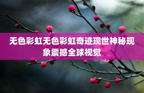无色彩虹无色彩虹奇迹现世神秘现象震撼全球视觉