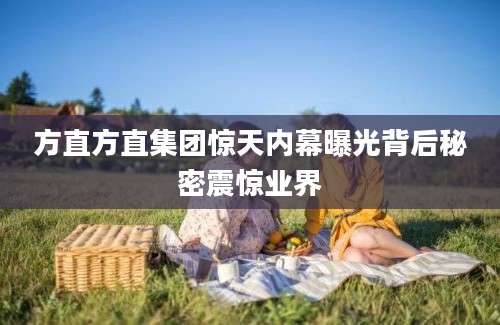 方直方直集团惊天内幕曝光背后秘密震惊业界