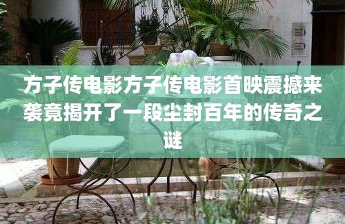 方子传电影方子传电影首映震撼来袭竟揭开了一段尘封百年的传奇之谜