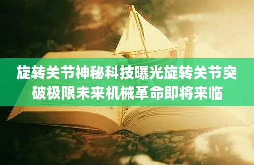 旋转关节神秘科技曝光旋转关节突破极限未来机械革命即将来临