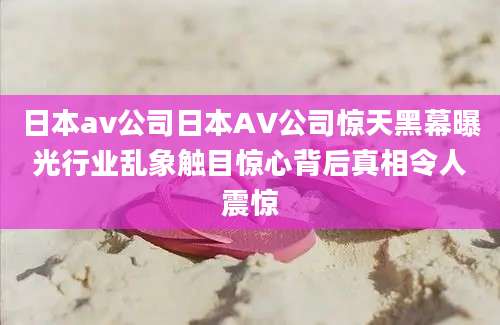 日本av公司日本AV公司惊天黑幕曝光行业乱象触目惊心背后真相令人震惊