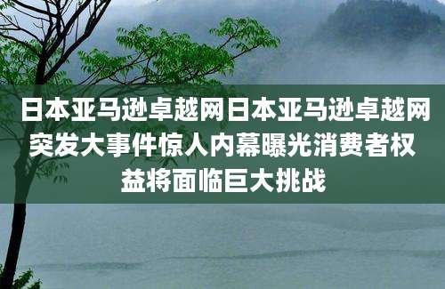 日本亚马逊卓越网日本亚马逊卓越网突发大事件惊人内幕曝光消费者权益将面临巨大挑战