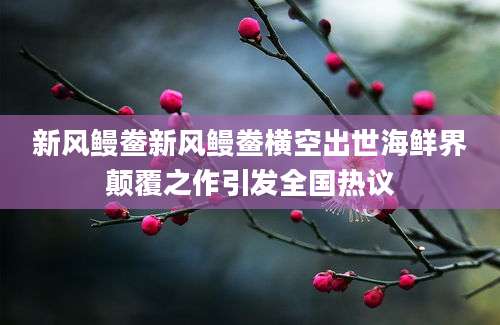 新风鳗鲞新风鳗鲞横空出世海鲜界颠覆之作引发全国热议