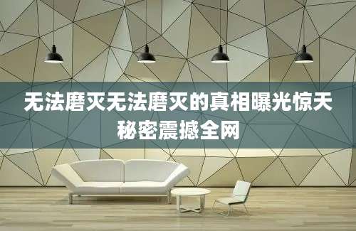 无法磨灭无法磨灭的真相曝光惊天秘密震撼全网