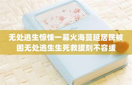 无处逃生惊悚一幕火海蔓延居民被困无处逃生生死救援刻不容缓