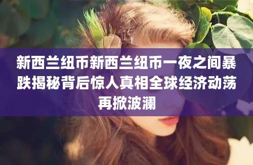 新西兰纽币新西兰纽币一夜之间暴跌揭秘背后惊人真相全球经济动荡再掀波澜