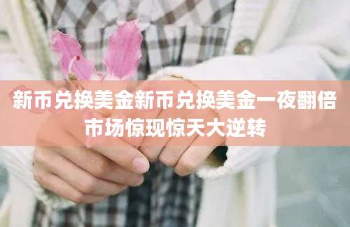 新币兑换美金新币兑换美金一夜翻倍市场惊现惊天大逆转