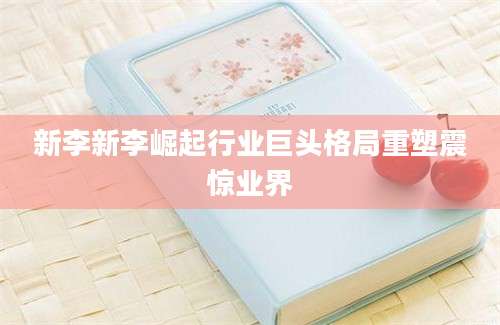 新李新李崛起行业巨头格局重塑震惊业界