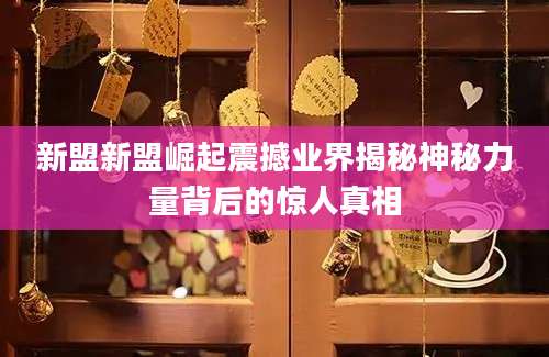 新盟新盟崛起震撼业界揭秘神秘力量背后的惊人真相