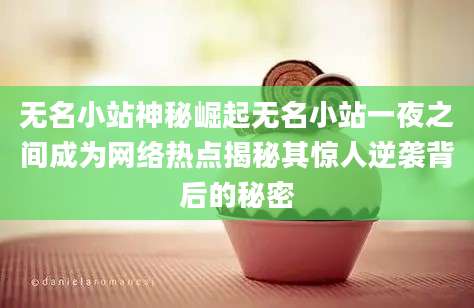 无名小站神秘崛起无名小站一夜之间成为网络热点揭秘其惊人逆袭背后的秘密