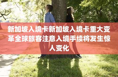 新加坡入境卡新加坡入境卡重大变革全球旅客注意入境手续将发生惊人变化