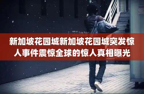 新加坡花园城新加坡花园城突发惊人事件震惊全球的惊人真相曝光