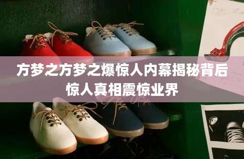 方梦之方梦之爆惊人内幕揭秘背后惊人真相震惊业界