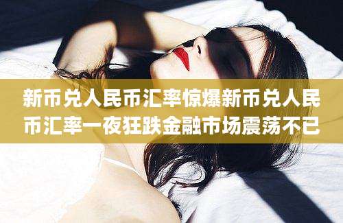 新币兑人民币汇率惊爆新币兑人民币汇率一夜狂跌金融市场震荡不已