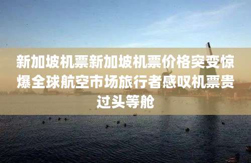 新加坡机票新加坡机票价格突变惊爆全球航空市场旅行者感叹机票贵过头等舱